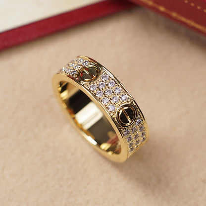 [Camiery] LOVE RING 5.5MM DIAMONDS PAVED
