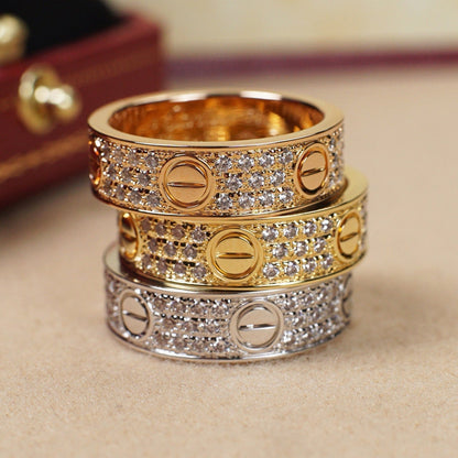 [Camiery] LOVE RING 5.5MM DIAMONDS PAVED