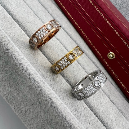 [Camiery] LOVE 5.5MM FULL-PAVE 6-DIAMOND RING