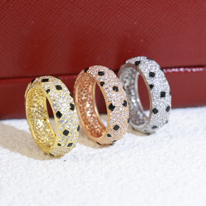 [Camiery] PANTHERE SPOTTED FULL DIAMOND RING