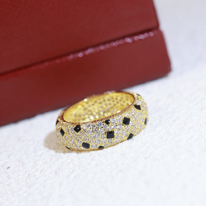 [Camiery] PANTHERE SPOTTED FULL DIAMOND RING