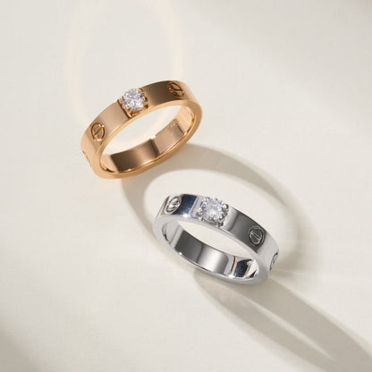 [Camiery] LOVE RING 3.6MM 1 BIG DIAMOND