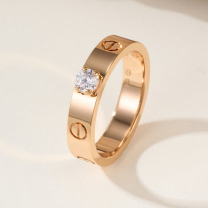 [Camiery] LOVE RING 3.6MM 1 BIG DIAMOND