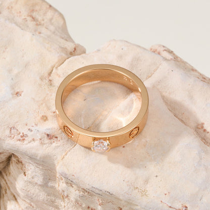 [Camiery] LOVE RING 3.6MM 1 BIG DIAMOND