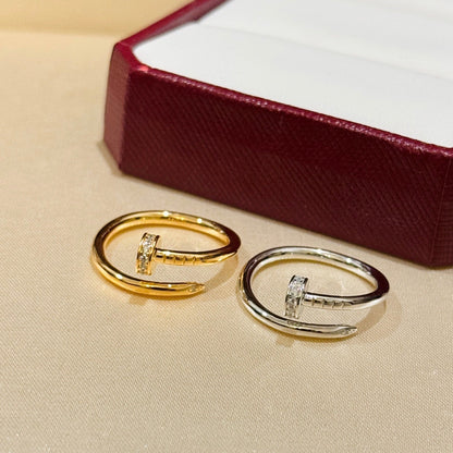 [Camiery] JUSTE 1.8MM HALF DIAMOND RING