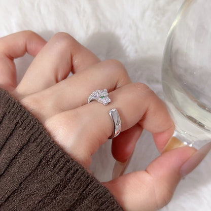 [Camiery] PANTHERE HALF DIAMOND SMALL RING
