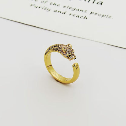 [Camiery] PANTHERE HALF DIAMOND SMALL RING