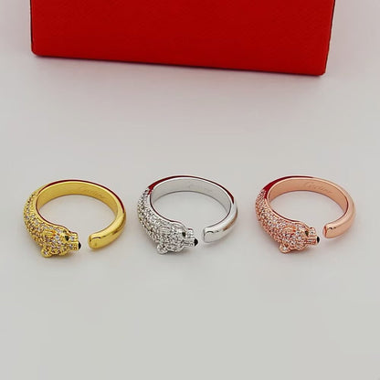 [Camiery] PANTHERE HALF DIAMOND SMALL RING