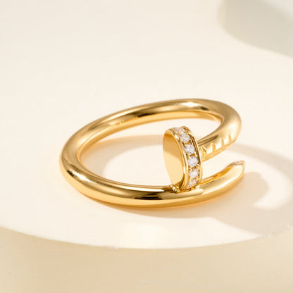 [Camiery] JUSTE RING 2.6MM HALF DIAMOND