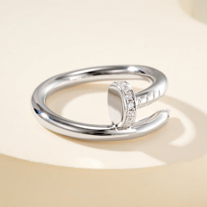 [Camiery] JUSTE RING 2.6MM HALF DIAMOND