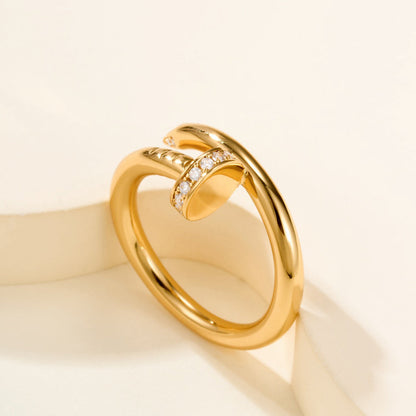 [Camiery] JUSTE RING 2.6MM HALF DIAMOND