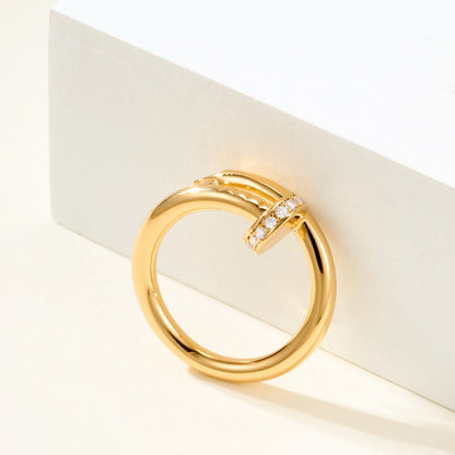 [Camiery] JUSTE RING 2.6MM HALF DIAMOND