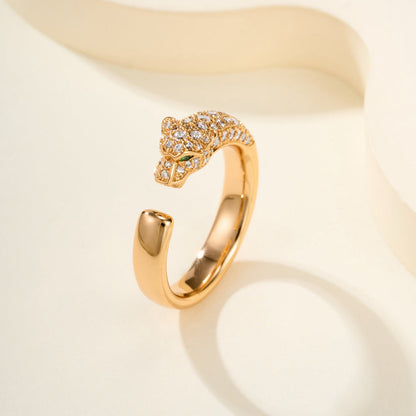[Camiery] PANTHERE HALF DIAMOND SMALL RING