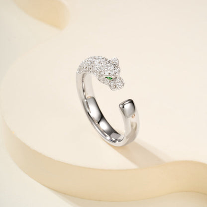 [Camiery] PANTHERE HALF DIAMOND SMALL RING