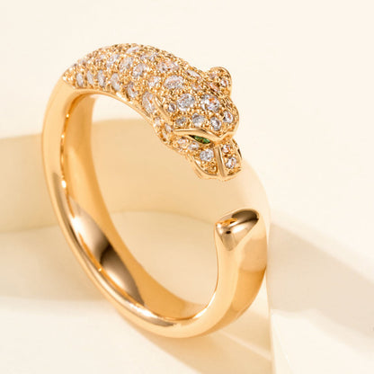 [Camiery] PANTHERE HALF DIAMOND SMALL RING