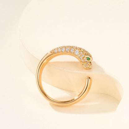 [Camiery] PANTHERE HALF DIAMOND SMALL RING