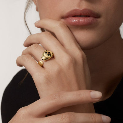 [Camiery] PANTHERE SPOTTED MEDIUM RING