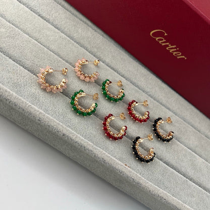 [Camiery] CLASH 7.9MM AGATE CHALCEDONY EARRINGS