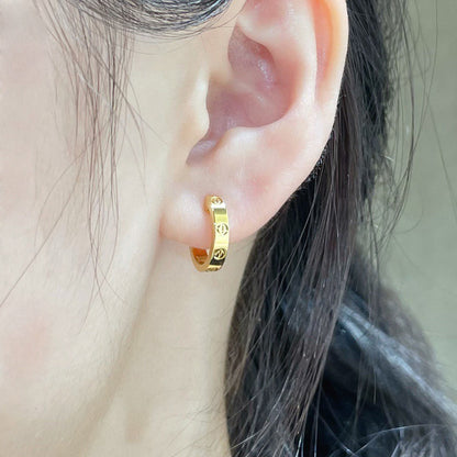 [Camiery] LOVE EARRINGS 2.65 MM NO DIAMOND SMALL