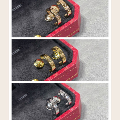 [Camiery] LOVE EARRINGS 2.65 MM NO DIAMOND SMALL