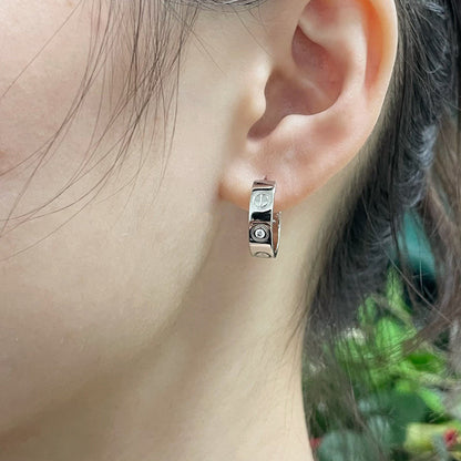 [Camiery] LOVE EARRINGS 5.7MM 2 DIAMONDS