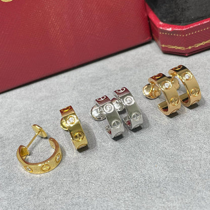[Camiery] LOVE EARRINGS 5.7MM 2 DIAMONDS