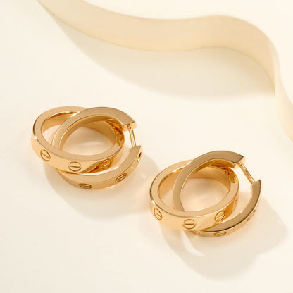 [Camiery] LOVE 3.3MM DANGLE EARRINGS