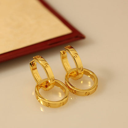 [Camiery] LOVE 3.3MM DANGLE EARRINGS