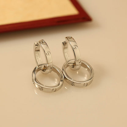 [Camiery] LOVE 3.3MM DANGLE EARRINGS