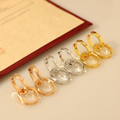 [Camiery] LOVE 3.3MM DANGLE EARRINGS