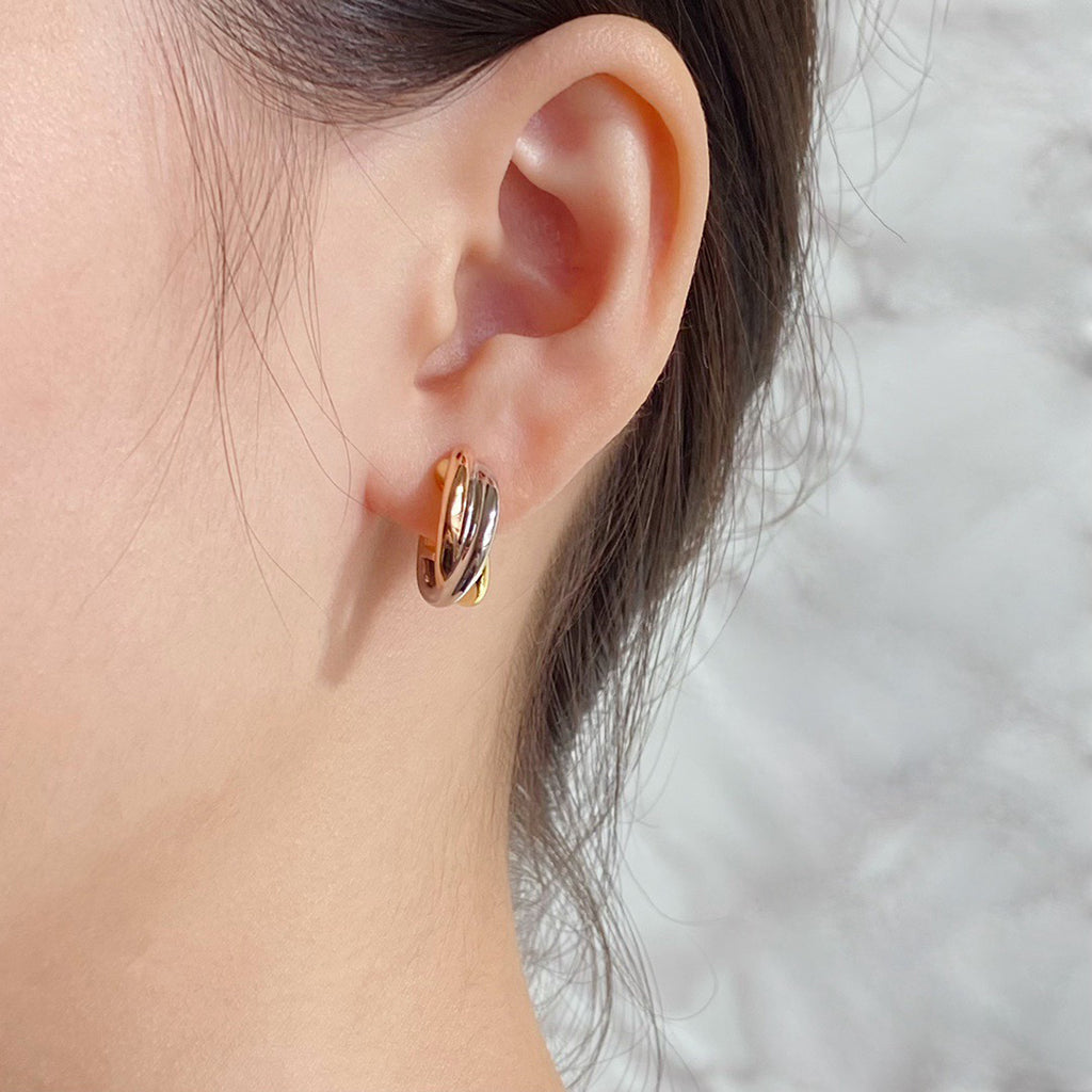 [Camiery] TRINITY ON DIAMOND CLASSIC EARRINGS