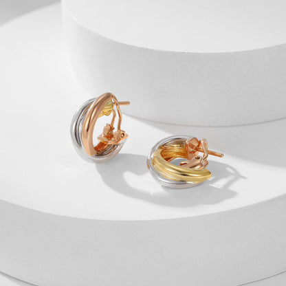 [Camiery] TRINITY ON DIAMOND CLASSIC EARRINGS