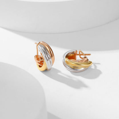 [Camiery] TRINITY ON DIAMOND CLASSIC EARRINGS