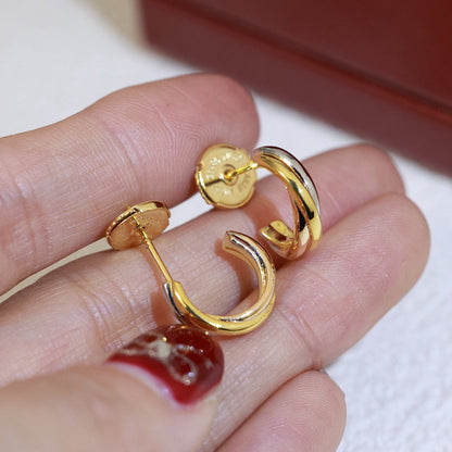 [Camiery] TRINITY ON DIAMOND MINI EARRINGS
