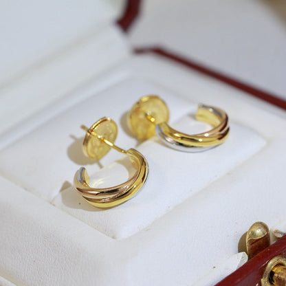 [Camiery] TRINITY ON DIAMOND MINI EARRINGS