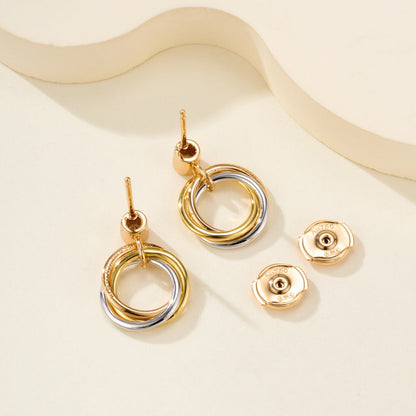 [Camiery] TRINITY ON DIAMOND  EARRINGS