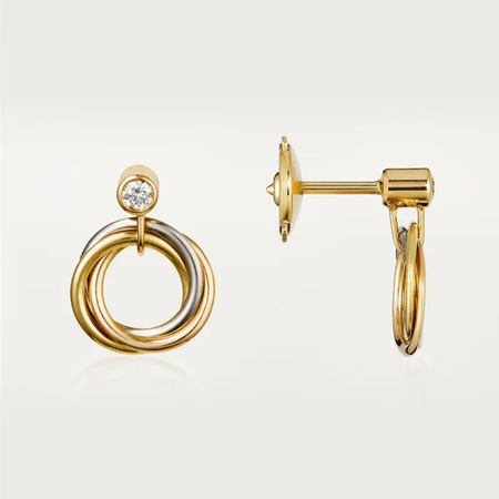 [Camiery] TRINITY ON DIAMOND  EARRINGS
