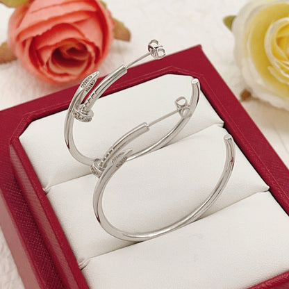 [Camiery] JUSTE HALF DIAMOND LARGE EARRINGS