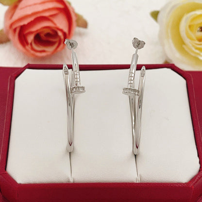 [Camiery] JUSTE HALF DIAMOND LARGE EARRINGS