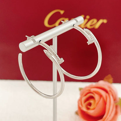 [Camiery] JUSTE HALF DIAMOND LARGE EARRINGS