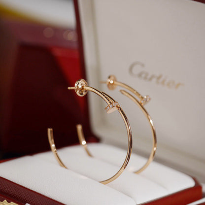 [Camiery] JUSTE HALF DIAMOND LARGE EARRINGS
