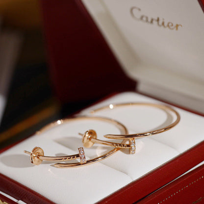 [Camiery] JUSTE HALF DIAMOND LARGE EARRINGS