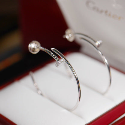 [Camiery] JUSTE HALF DIAMOND LARGE EARRINGS
