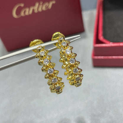 [Camiery] CLASH FULL DIAMOND MEDIUM EARRINGS