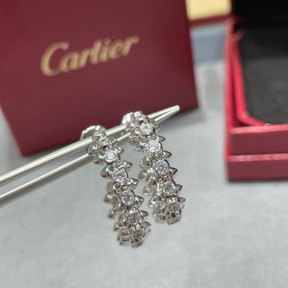 [Camiery] CLASH FULL DIAMOND MEDIUM EARRINGS
