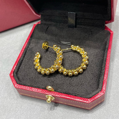 [Camiery] CLASH FULL DIAMOND MEDIUM EARRINGS