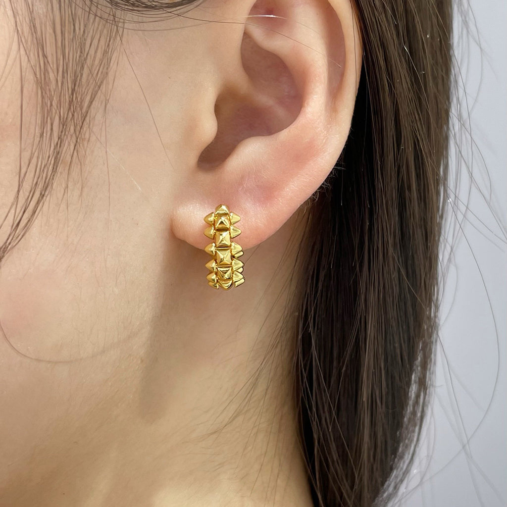 [Camiery] CLASH MINI HOOP EARRINGS