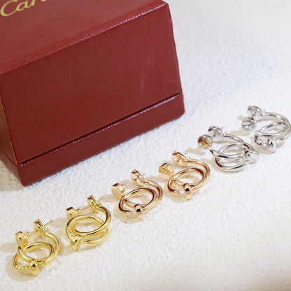 [Camiery] JUSTE NO DIAMOND DOUBLE EARRINGS