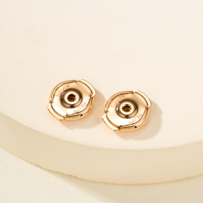 [Camiery] JUSTE HALF DIAMOND DOUBLE EARRINGS