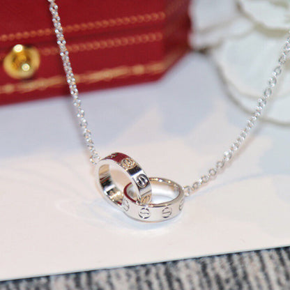[Camiery] LOVE DOUBLE RING NECKLACE
